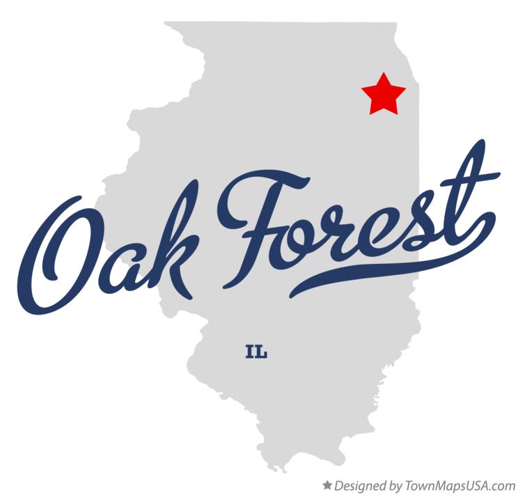 Map of Oak Forest Illinois IL
