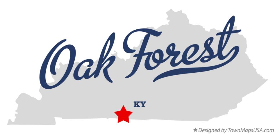 Map of Oak Forest Kentucky KY