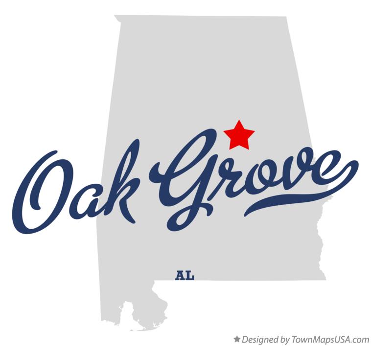 Map of Oak Grove Alabama AL