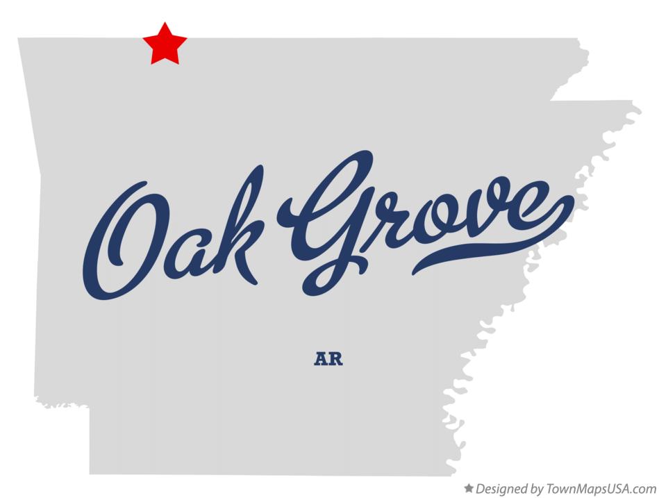 Map of Oak Grove Arkansas AR