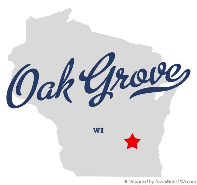 Map of Oak Grove Wisconsin WI