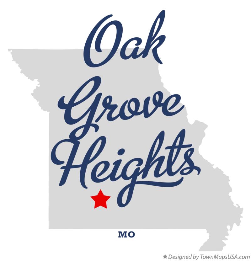 Map of Oak Grove Heights Missouri MO