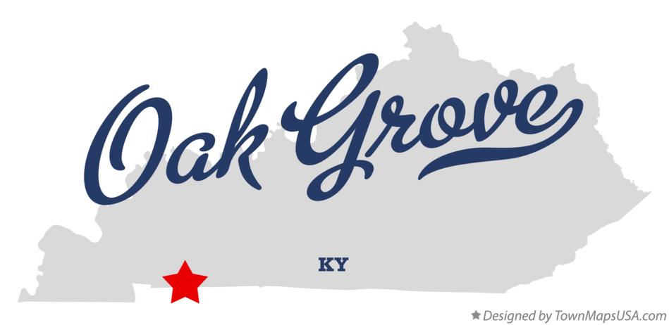 Map of Oak Grove Kentucky KY