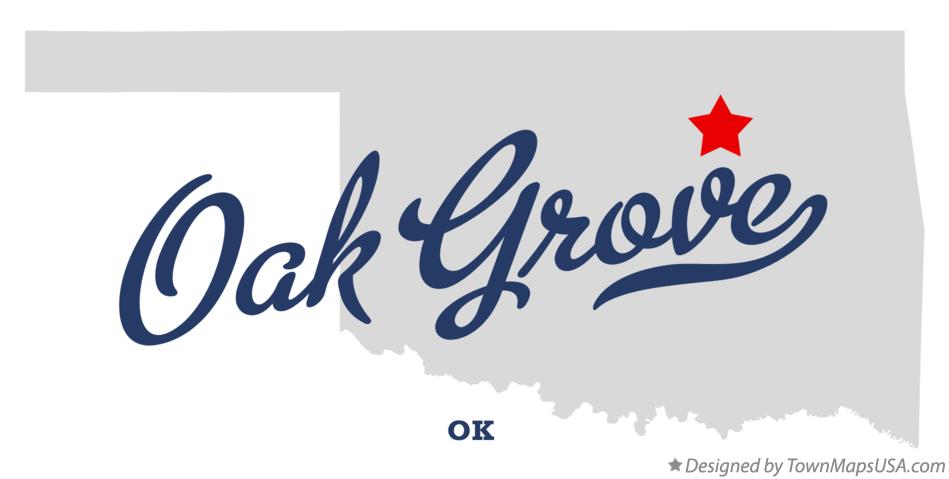 Map of Oak Grove Oklahoma OK