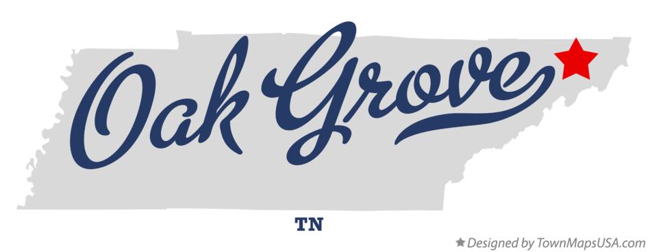 Map of Oak Grove Tennessee TN