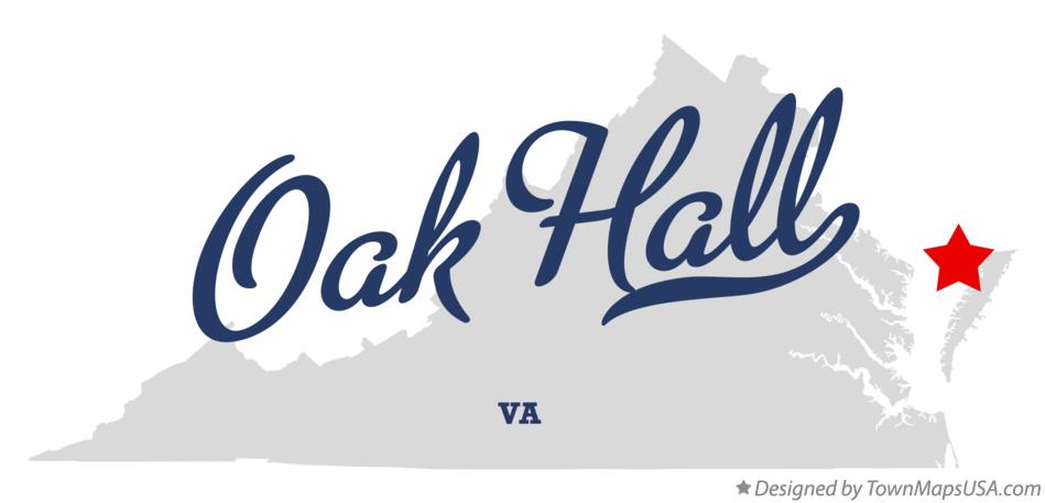 Map of Oak Hall Virginia VA