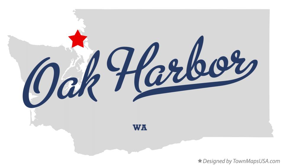 Map of Oak Harbor Washington WA