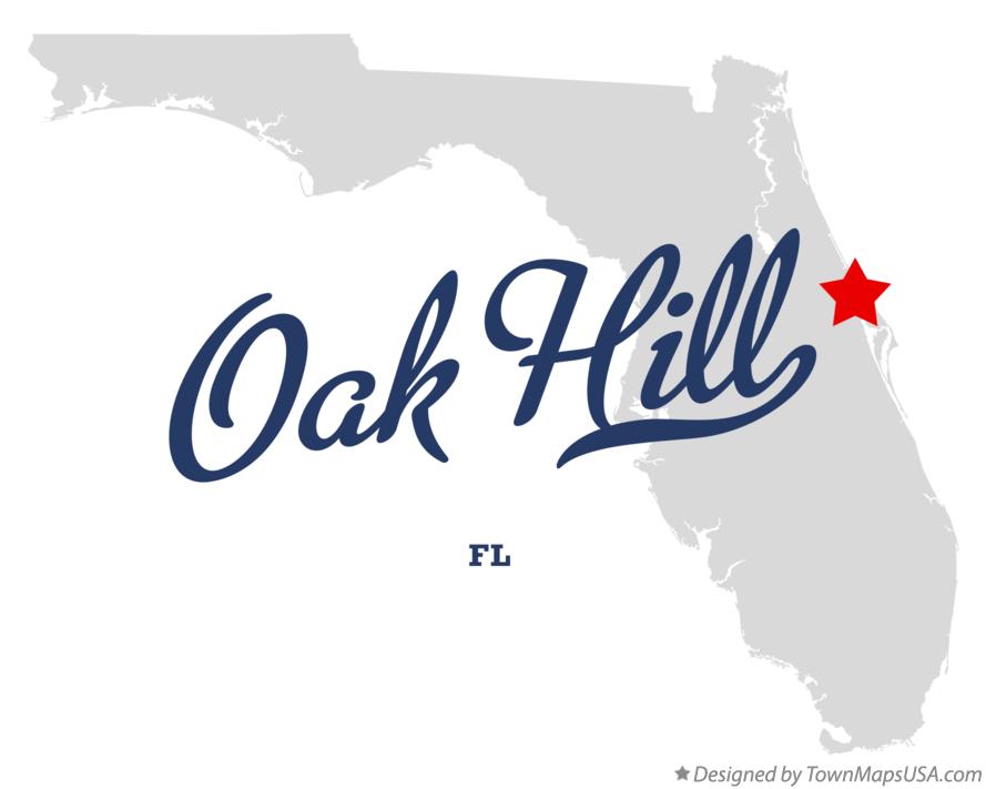 Map of Oak Hill Florida FL