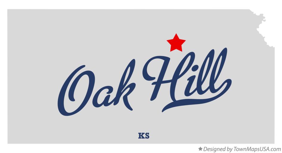 Map of Oak Hill Kansas KS