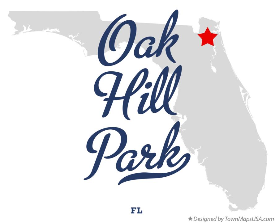 Map of Oak Hill Park Florida FL