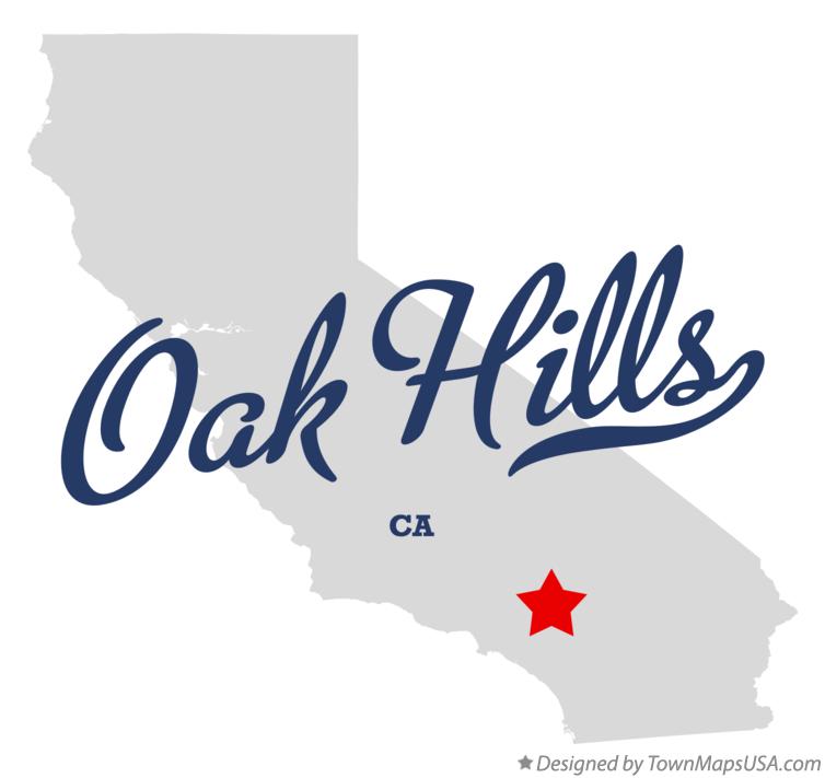 Map of Oak Hills California CA
