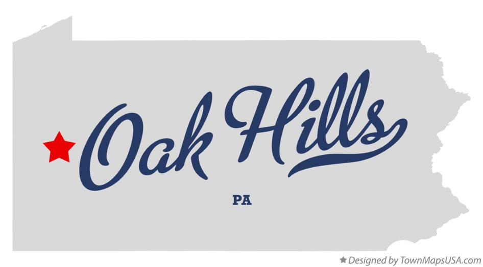 Map of Oak Hills Pennsylvania PA