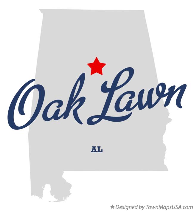 Map of Oak Lawn Alabama AL