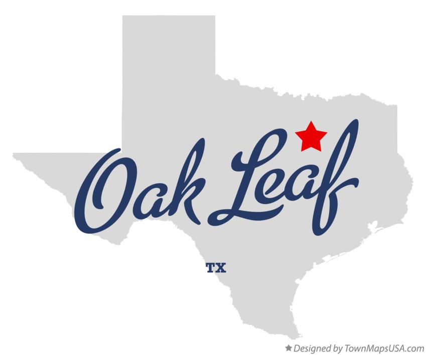 Map of Oak Leaf Texas TX