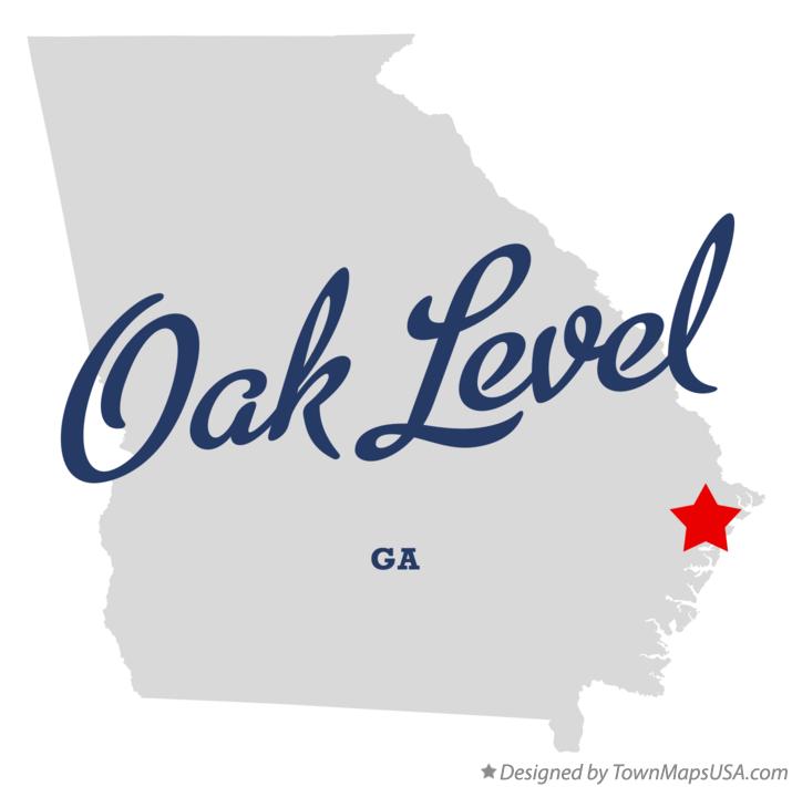 Map of Oak Level Georgia GA