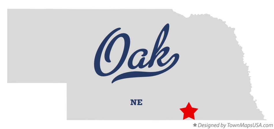 Map of Oak Nebraska NE