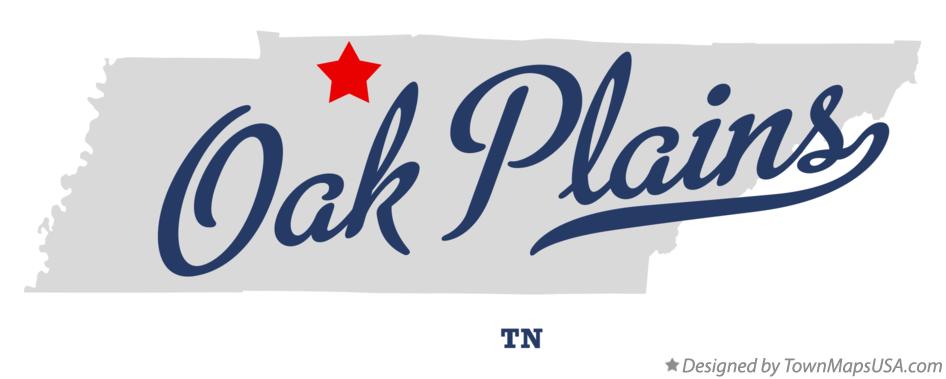 Map of Oak Plains Tennessee TN