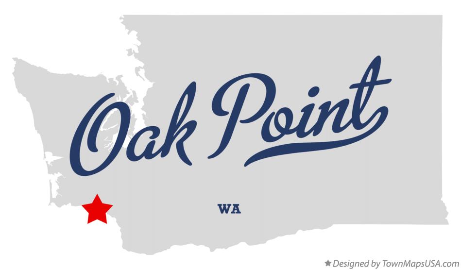Map of Oak Point Washington WA