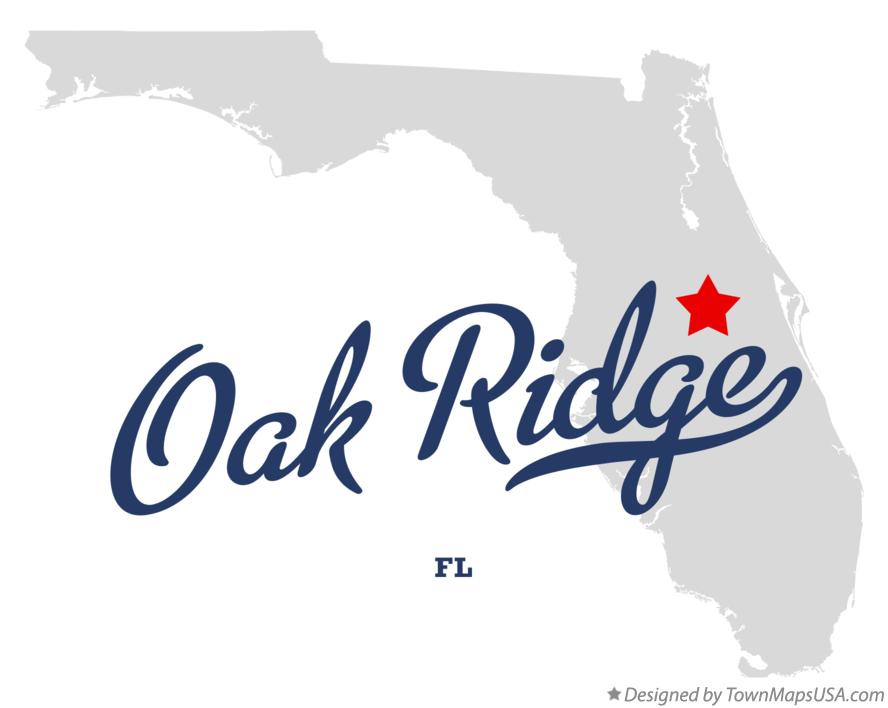 Map of Oak Ridge Florida FL