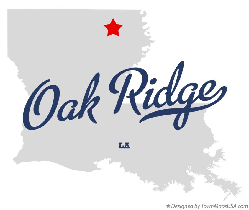 Map of Oak Ridge Louisiana LA