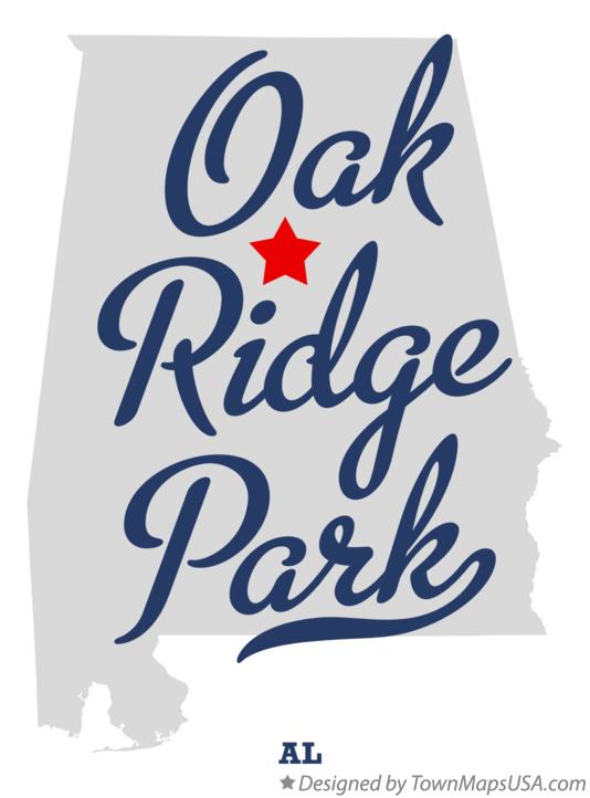 Map of Oak Ridge Park Alabama AL