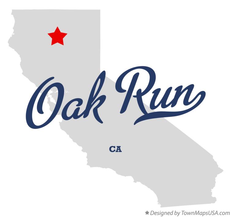 Map of Oak Run California CA