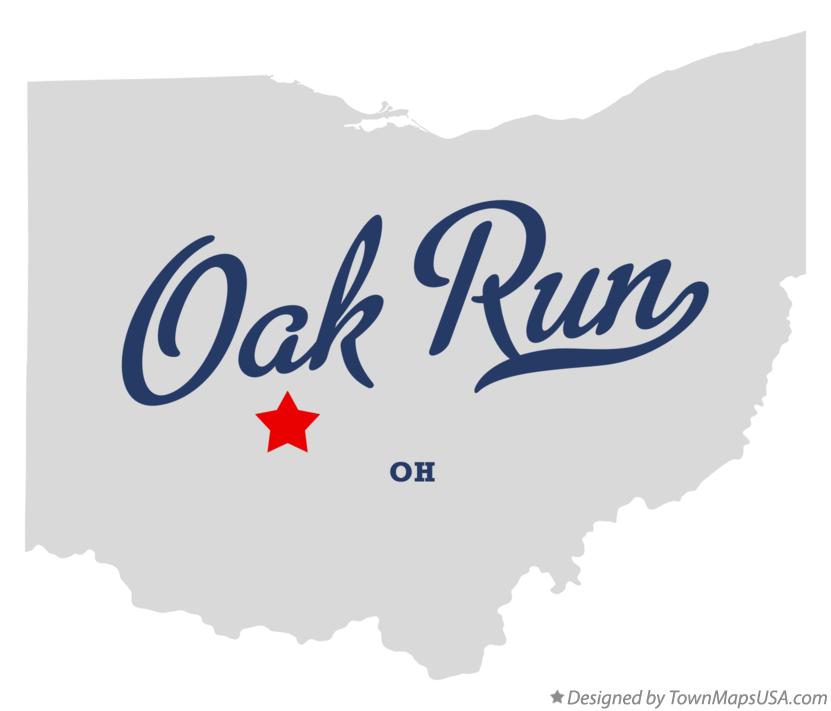 Map of Oak Run Ohio OH