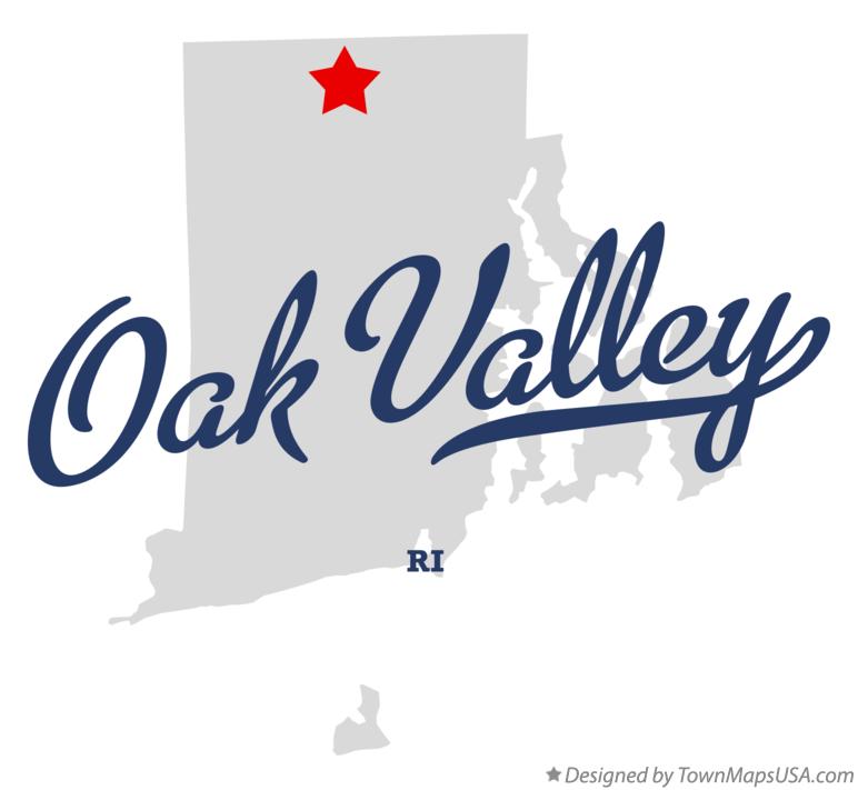 Map of Oak Valley Rhode Island RI
