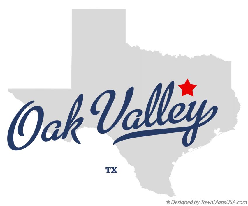 Map of Oak Valley Texas TX
