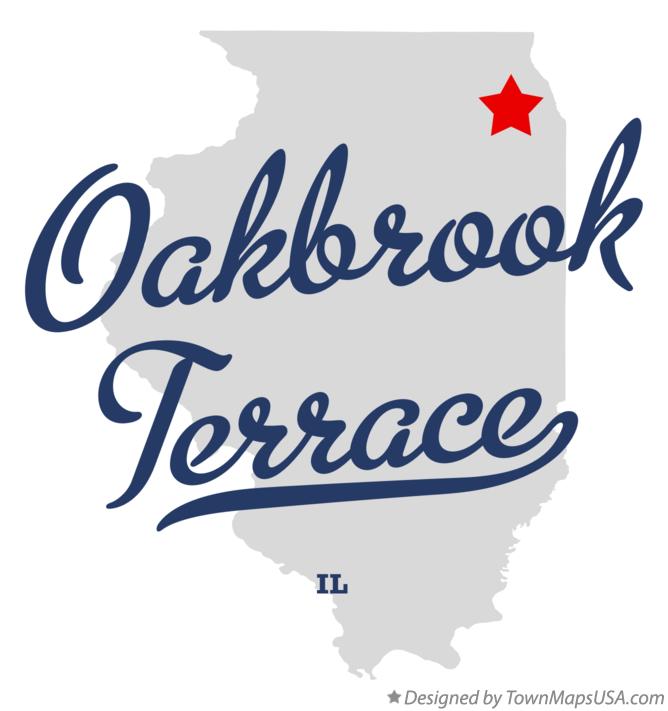 Map of Oakbrook Terrace Illinois IL