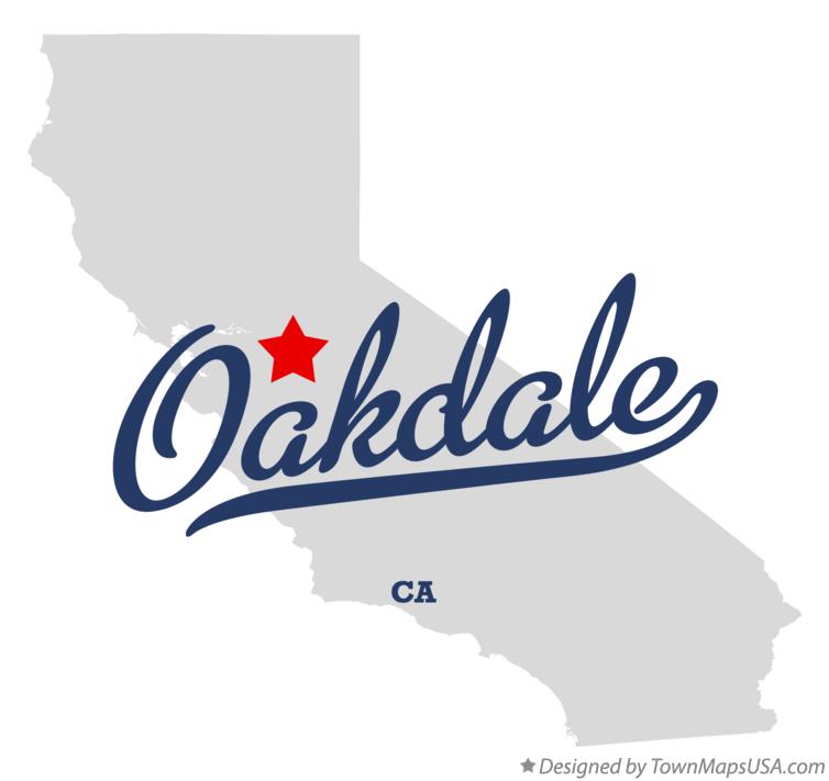 Map of Oakdale California CA