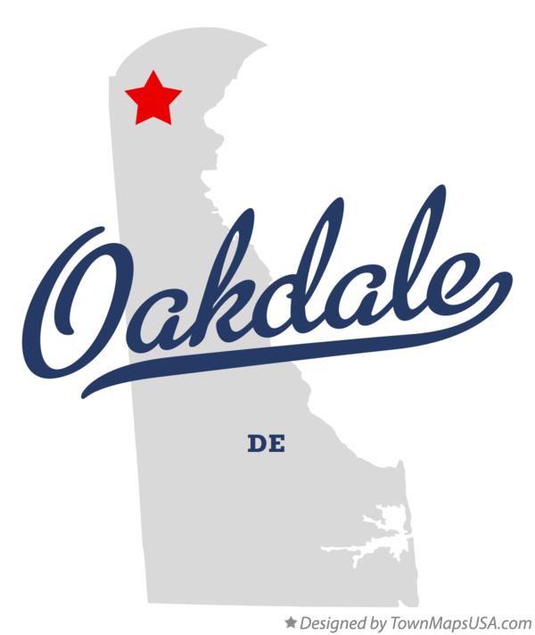 Map of Oakdale Delaware DE