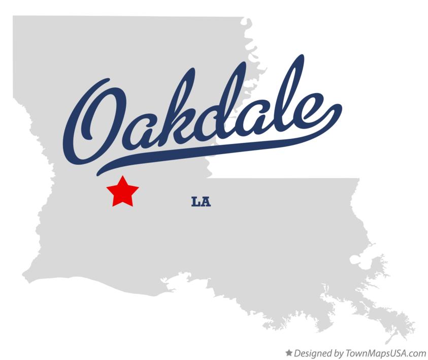 Map of Oakdale Louisiana LA