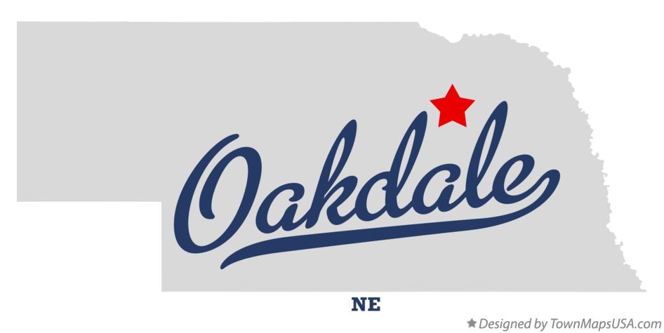 Map of Oakdale Nebraska NE