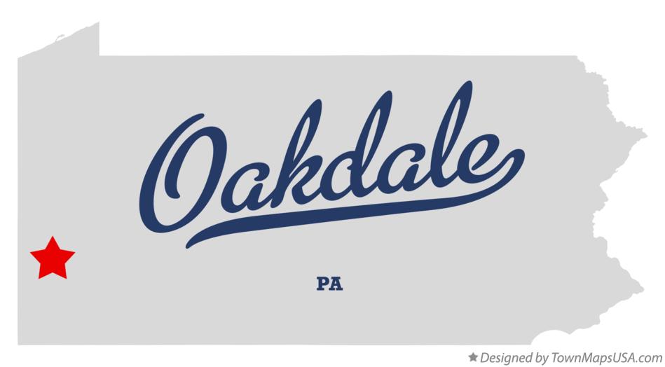 Map of Oakdale Pennsylvania PA