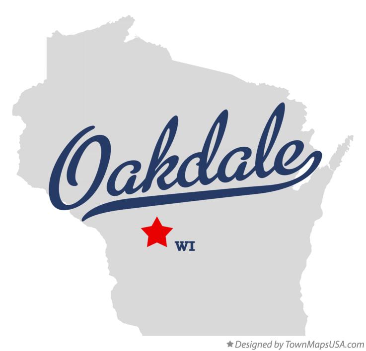 Map of Oakdale Wisconsin WI