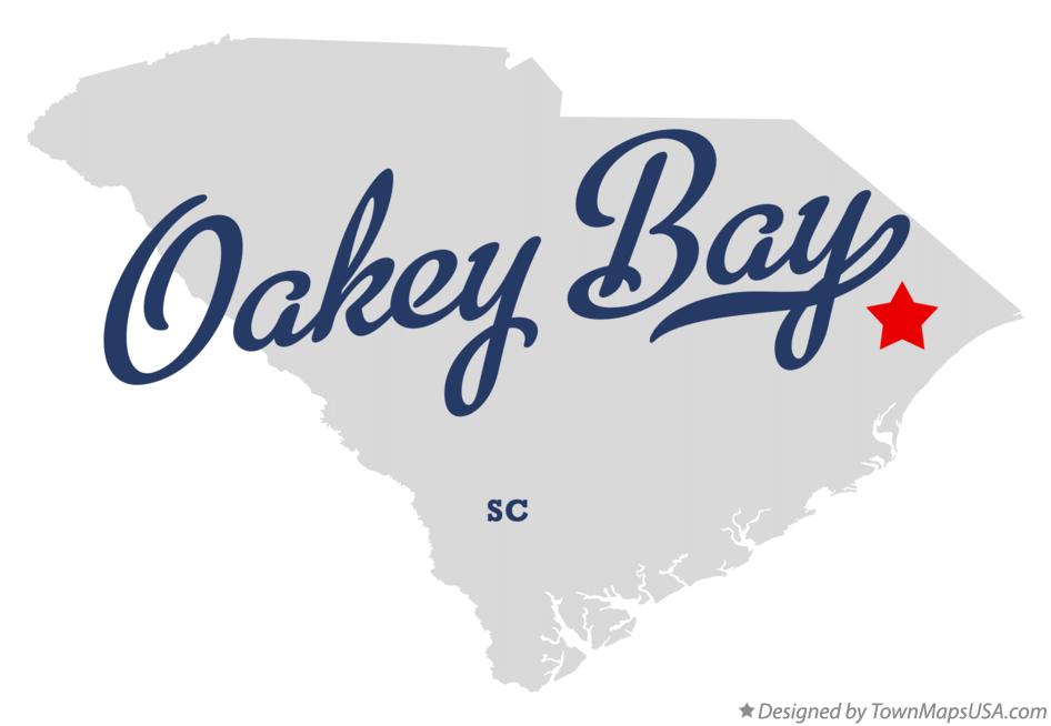 Map of Oakey Bay South Carolina SC