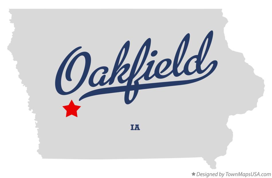 Map of Oakfield Iowa IA