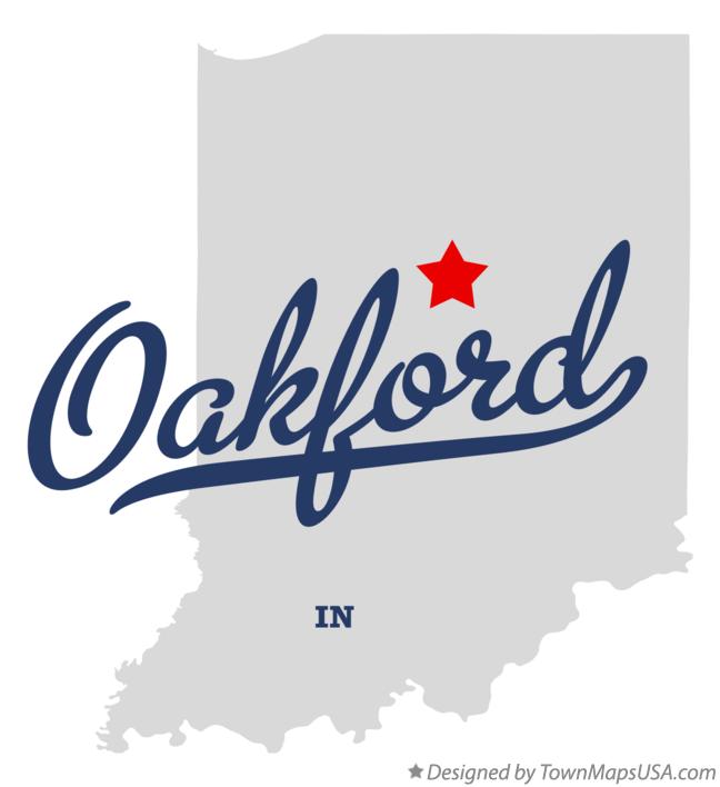 Map of Oakford Indiana IN
