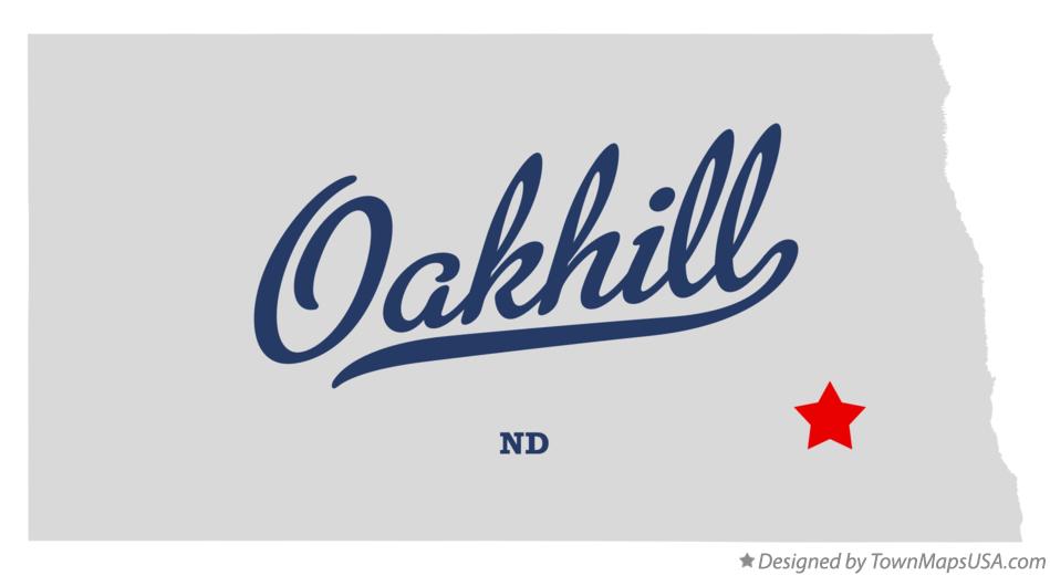Map of Oakhill North Dakota ND