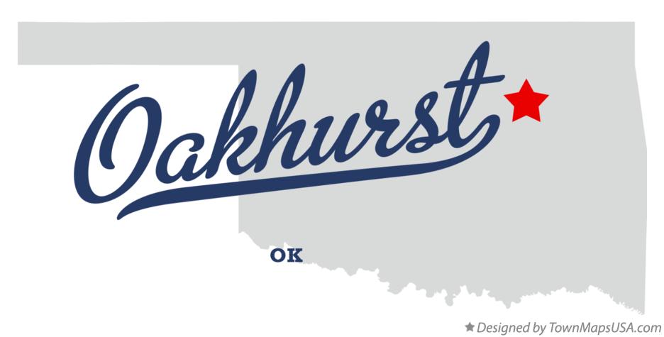 Map of Oakhurst Oklahoma OK