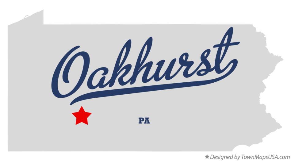 Map of Oakhurst Pennsylvania PA