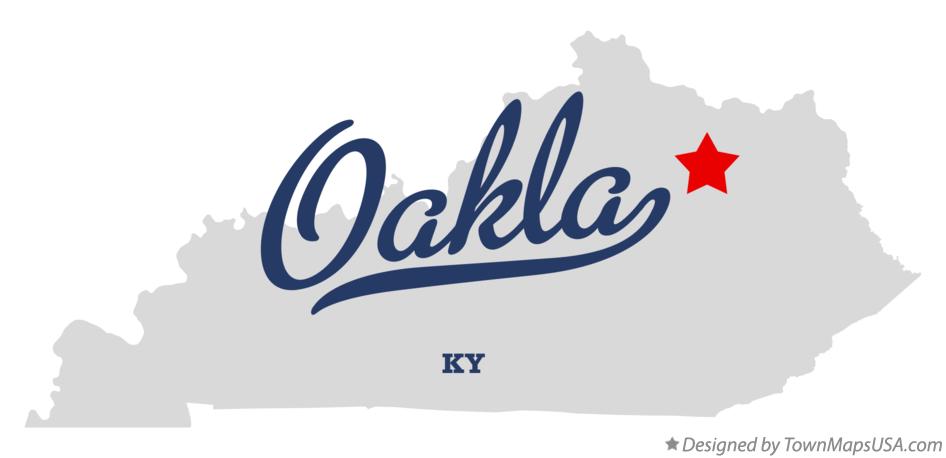 Map of Oakla Kentucky KY