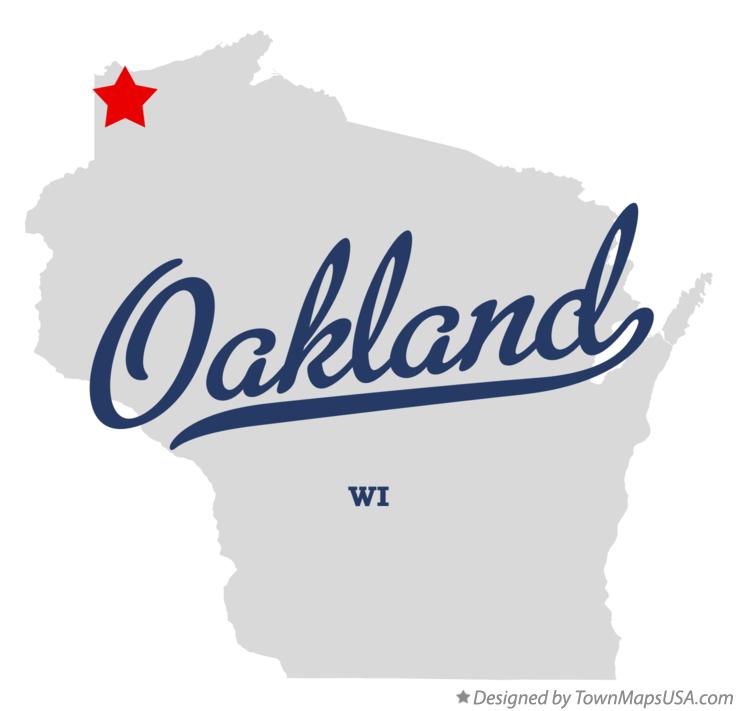 Map of Oakland Wisconsin WI