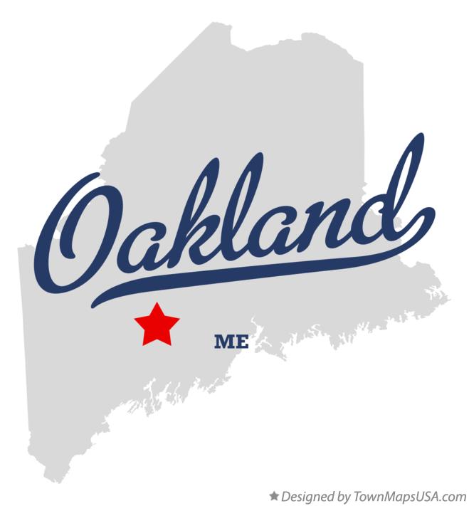 Map of Oakland Maine ME