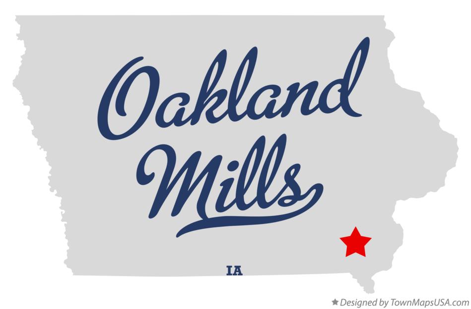 Map of Oakland Mills Iowa IA