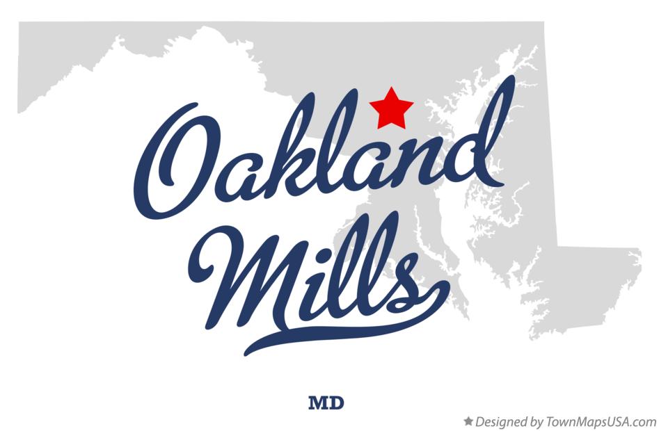 Map of Oakland Mills Maryland MD