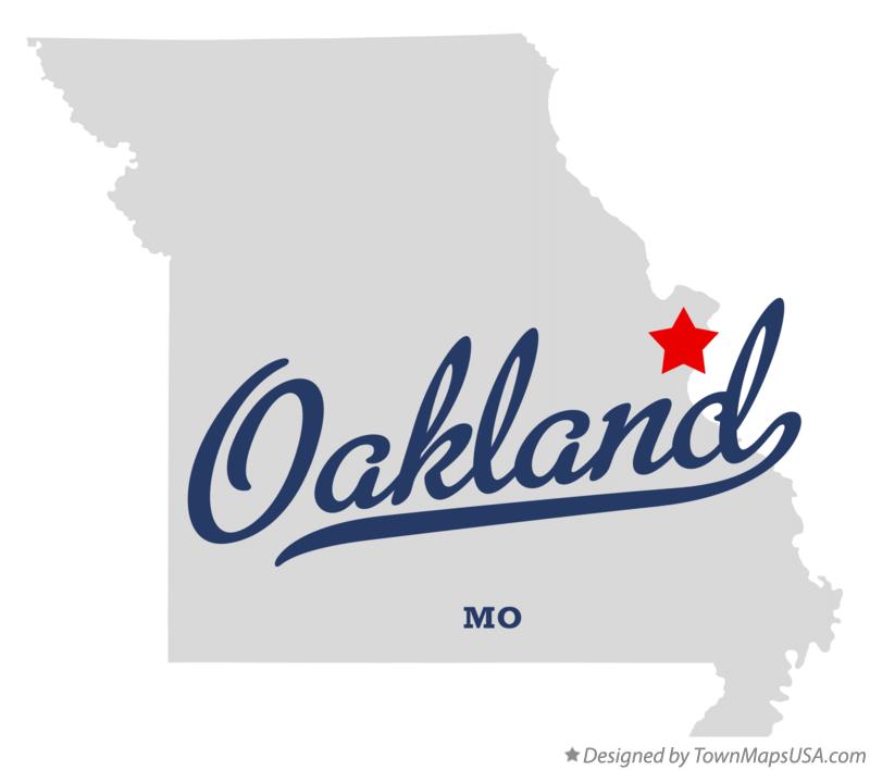 Map of Oakland Missouri MO