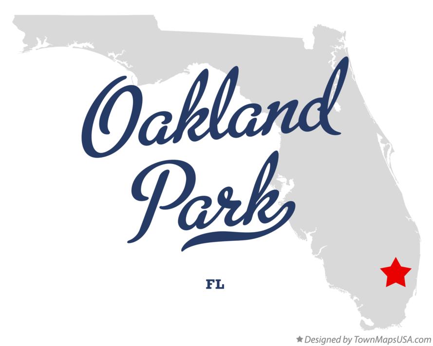 Map of Oakland Park Florida FL