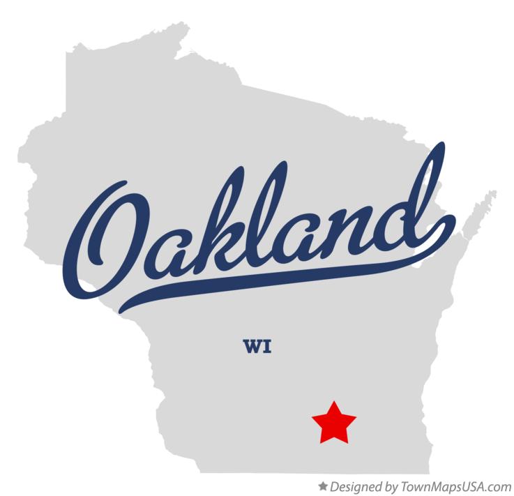 Map of Oakland Wisconsin WI